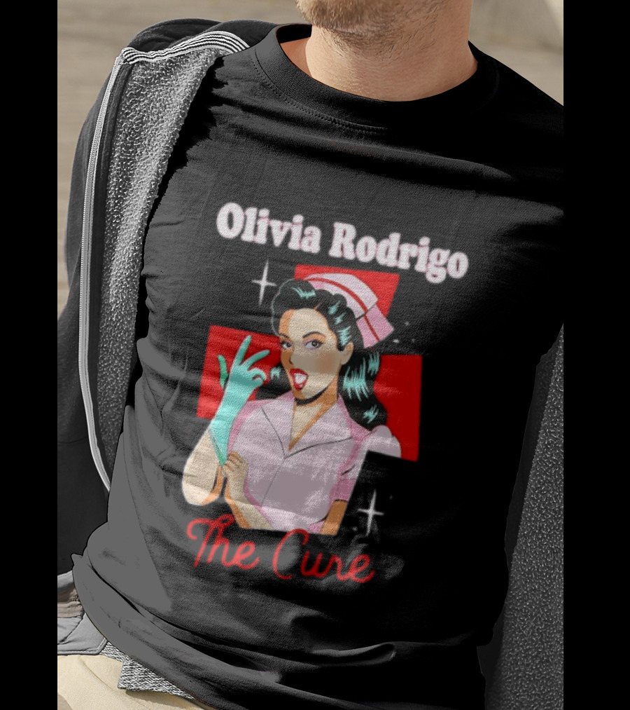 Olivia Rodrigo The Cure Pop Art Style Retro Nurse T-Shirt