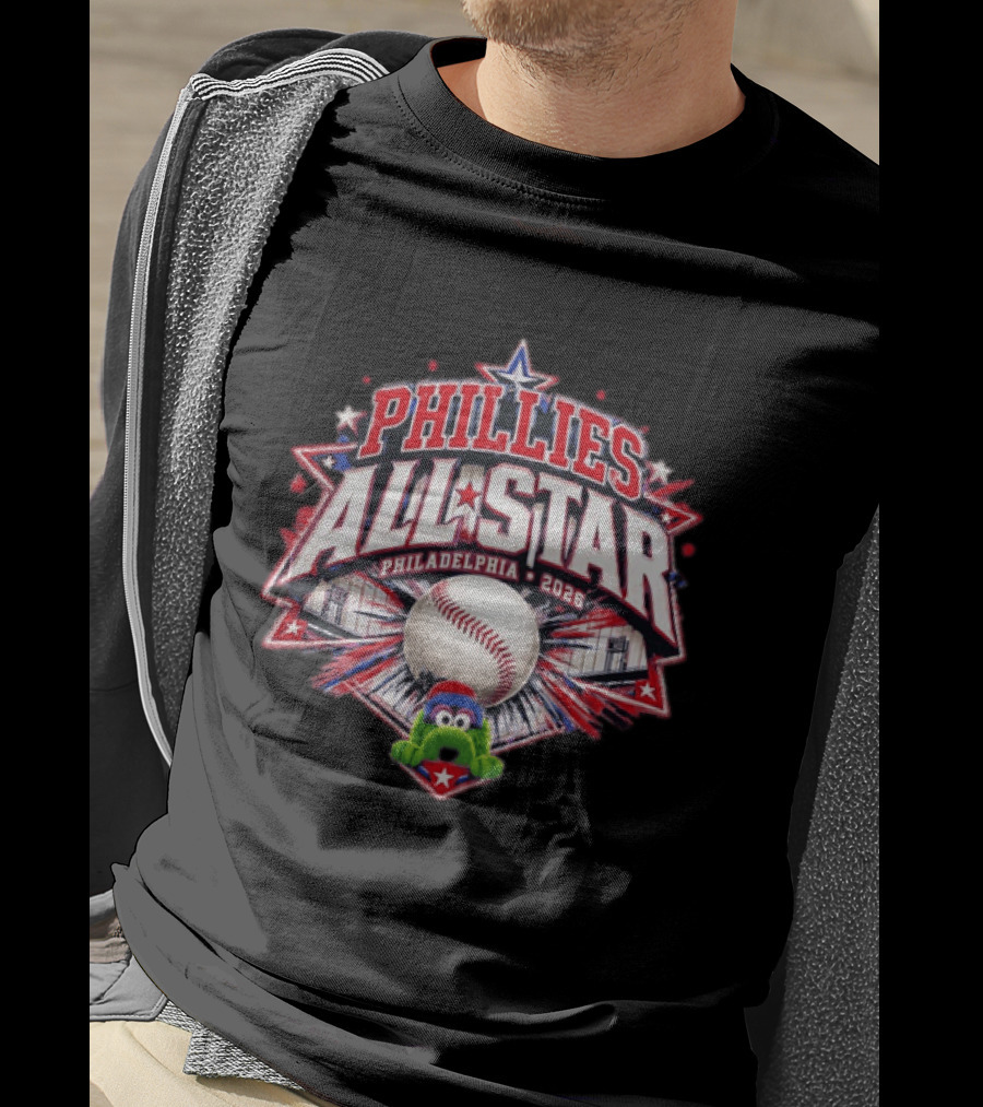 Phillies All Star Philadelphia 2026 Gritty Baseball Event Promo T-Shirt