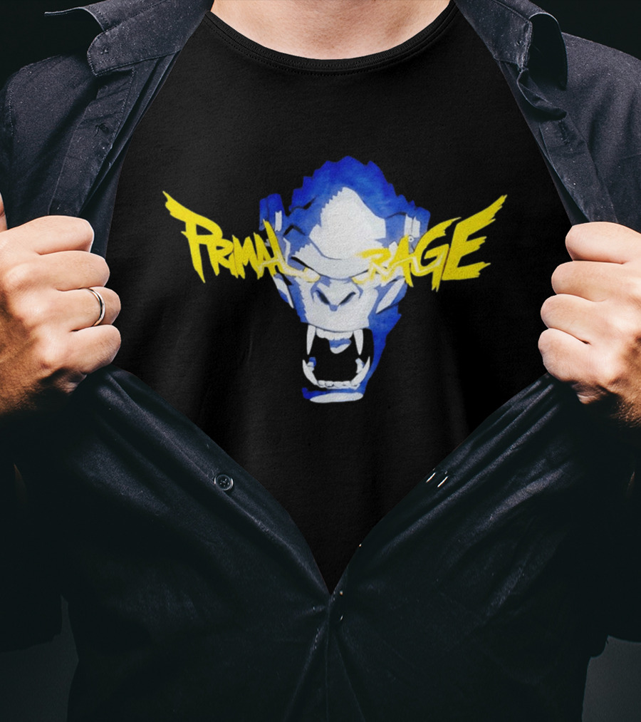Primal Rage Roaring Gorilla Fierce Expression T-Shirt