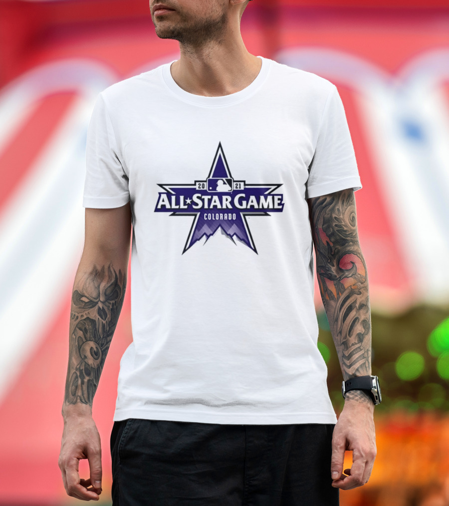 2021 MLB All Star Game Colorado Star Logo Rockies Baseball T-Shirt