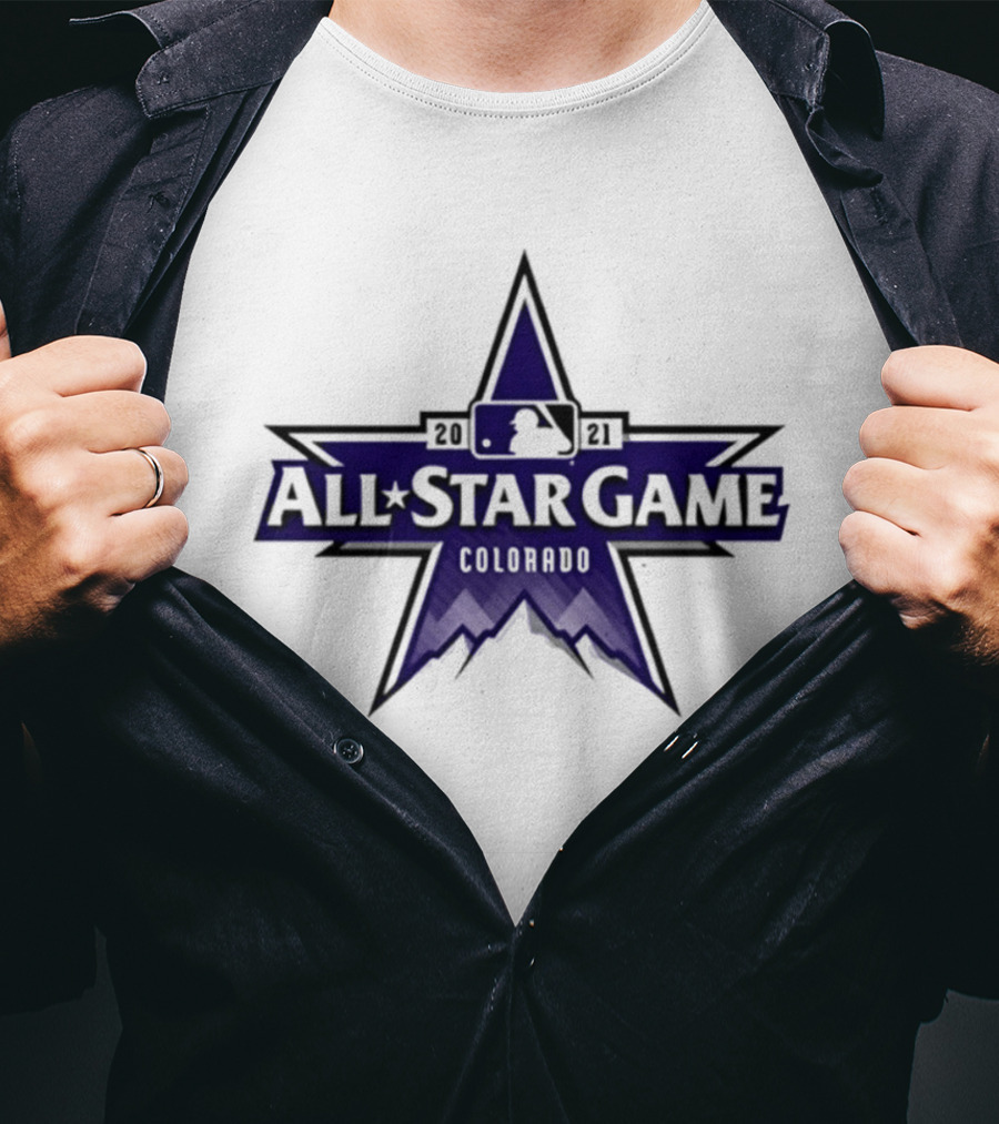 2021 MLB All Star Game Colorado Star Logo Rockies Baseball T-Shirt