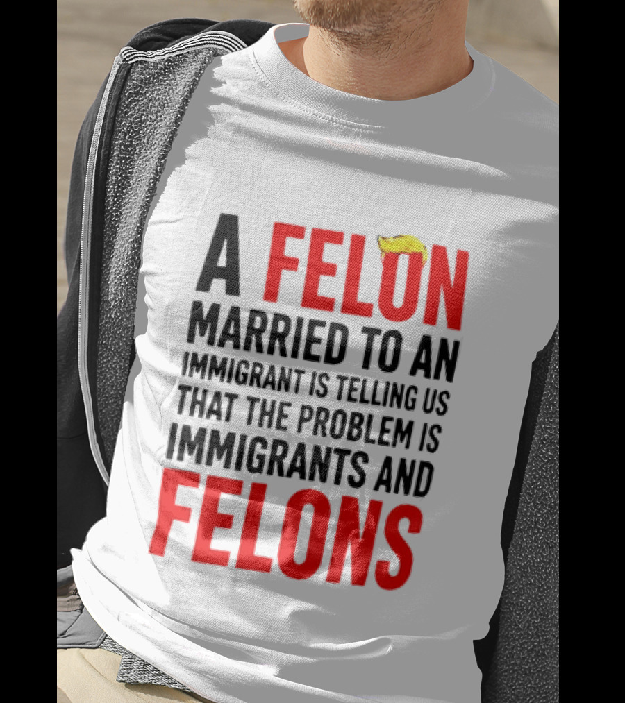A Felon Married To An Immigrant Is Telling Us The Problem Is Immigrants And Felons T-Shirt