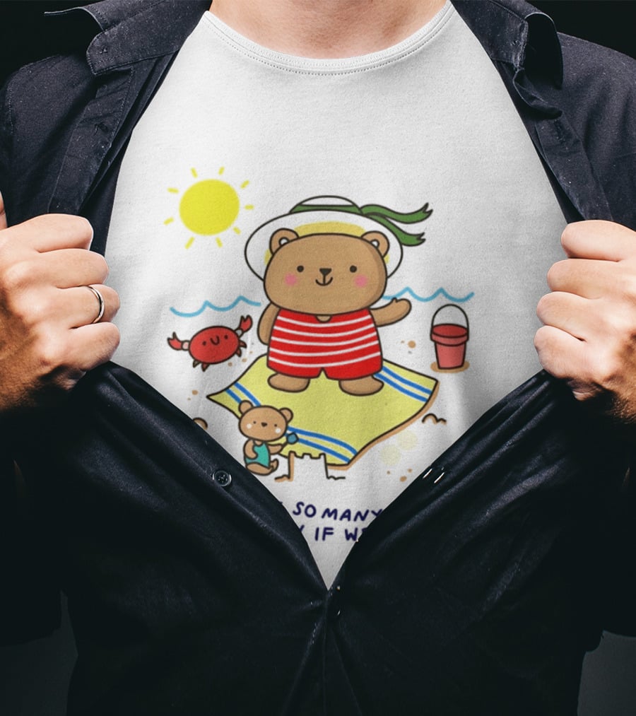 Bear Beach Day Enjoying Slow Moments With Sun And Sand T-Shirt
