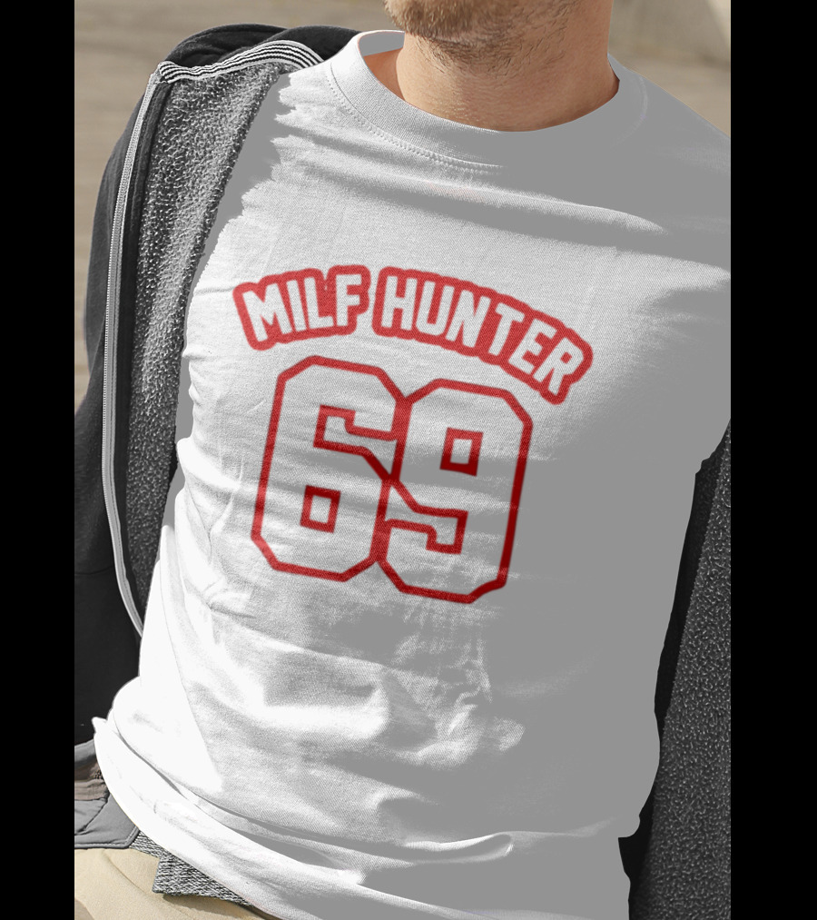 MILF Hunter 69 Red Outline Fonts T-Shirt