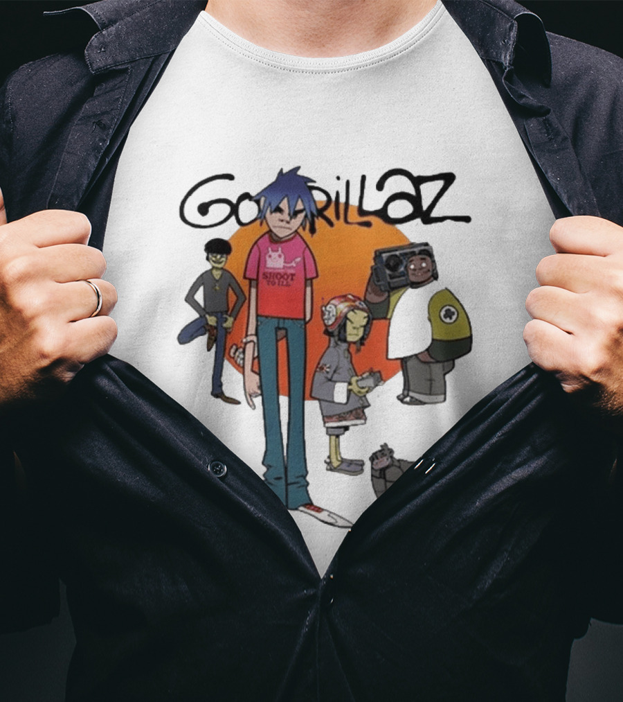 GORILLAZ 2026 Murdoc Niccals Noodle Russel Hobbs Band Shoot To Ill T-Shirt