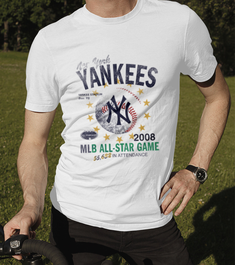 New York Yankees 2008 MLB All Star Game Yankee Stadium 56,632 In Attendance T-Shirt