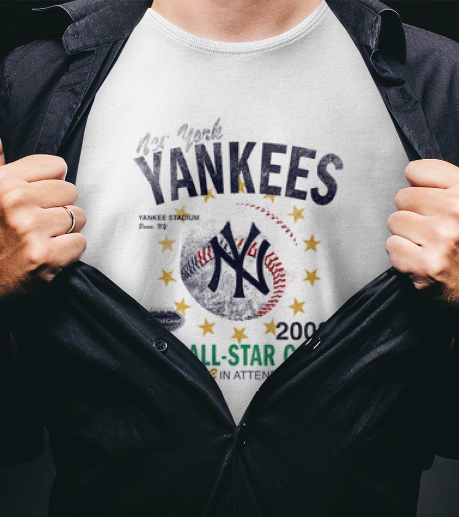 New York Yankees 2008 MLB All Star Game Yankee Stadium 56,632 In Attendance T-Shirt