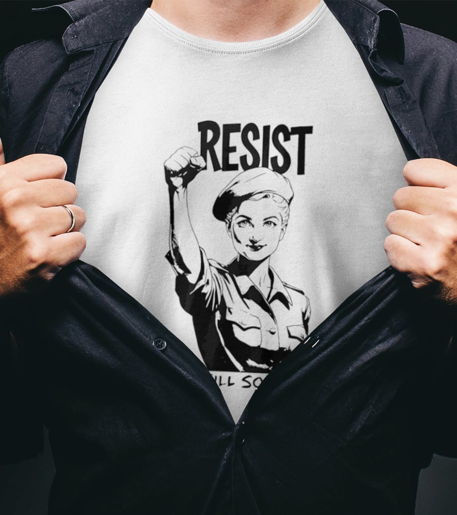 Resist Jill Sobule Empowerment Iconic Symbol Fist Raised T-Shirt