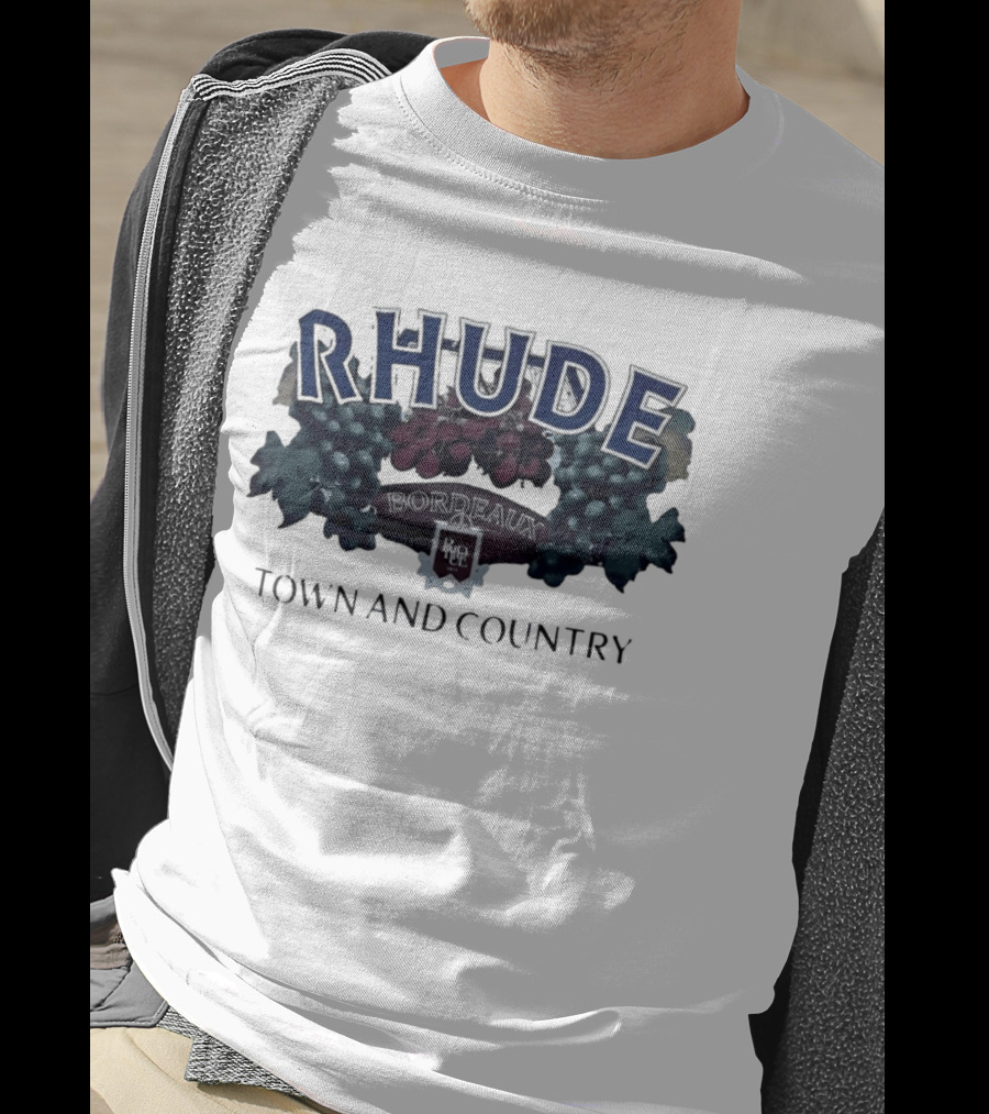 Rhude Bordeaux Town And Country Grapes T-Shirt