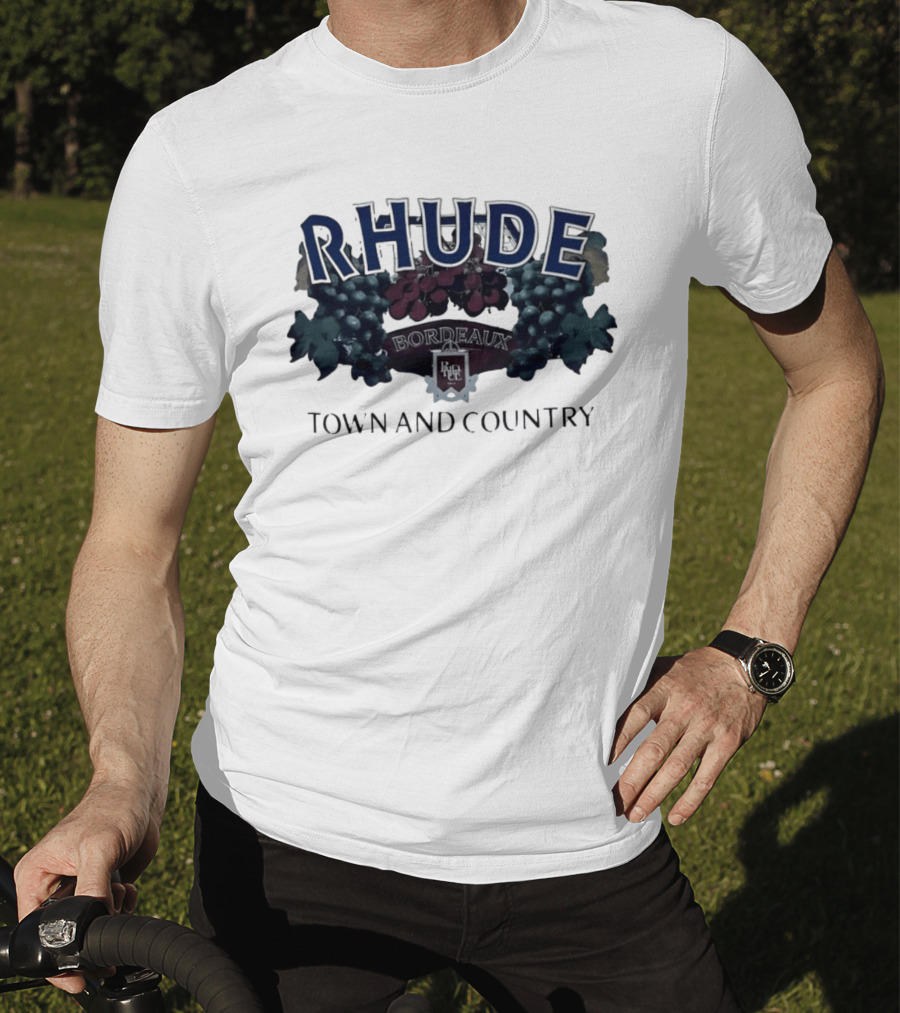 Rhude Bordeaux Town And Country Grapes T-Shirt