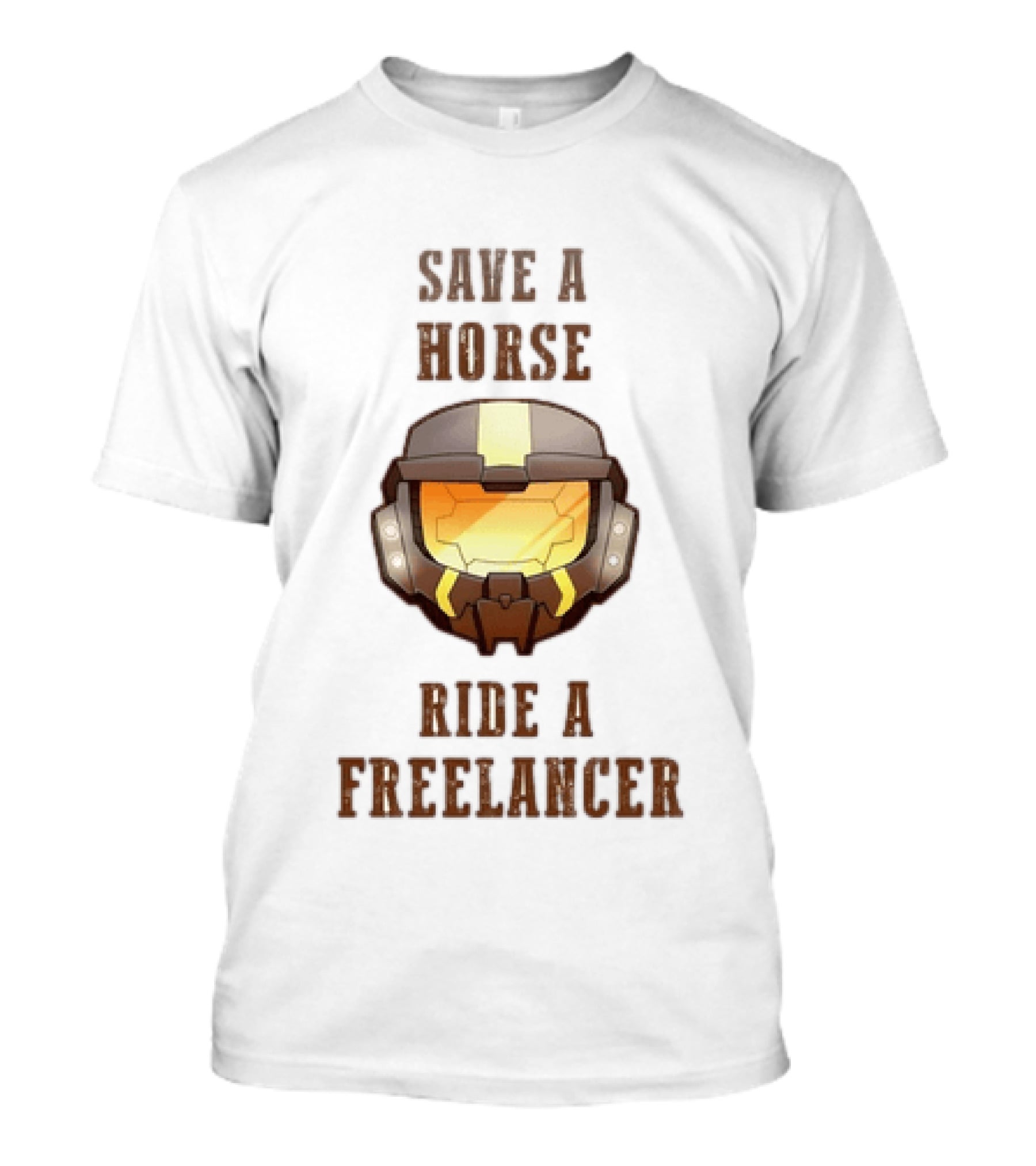 Save A Horse Ride A Freelancer Sci Fi Helmet Visor T-Shirt