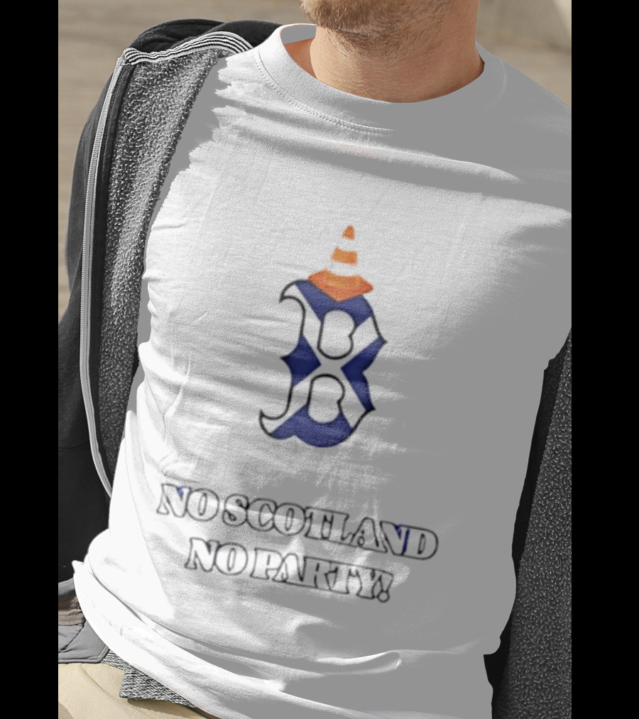 Scotland National Football Team Tartan B No Scotland No Party T-Shirt