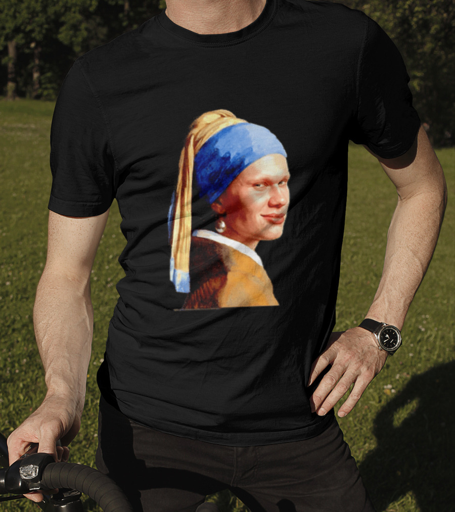 Erling Haaland Girl With A Pearl Earring Football T-Shirt