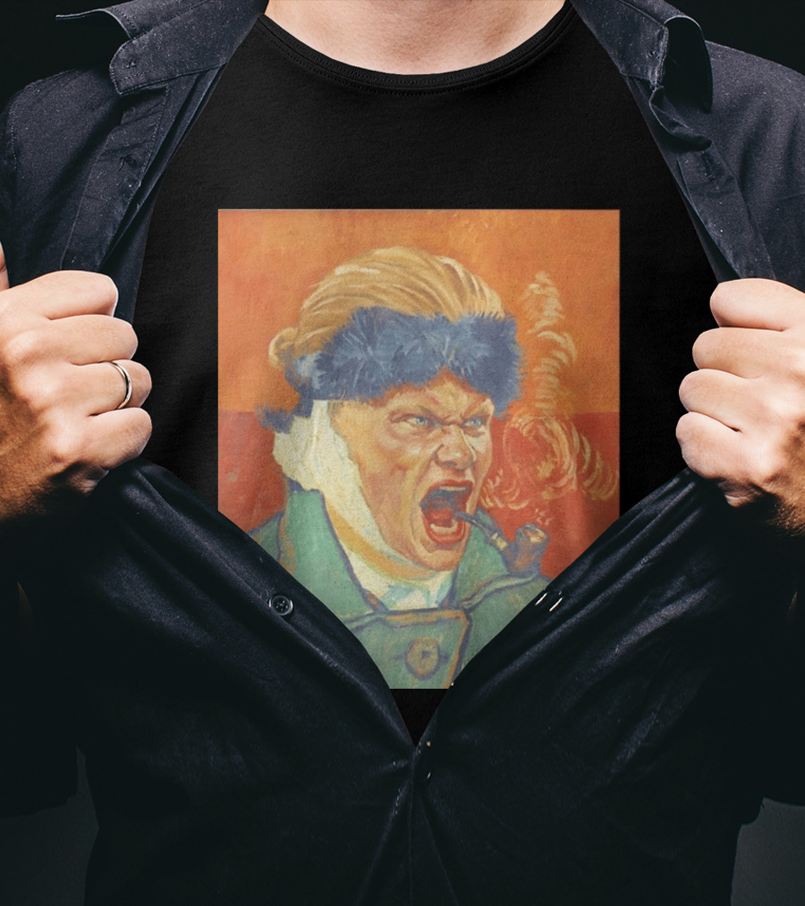 Erling Haaland Van Gogh Pipe Smoking T-Shirt