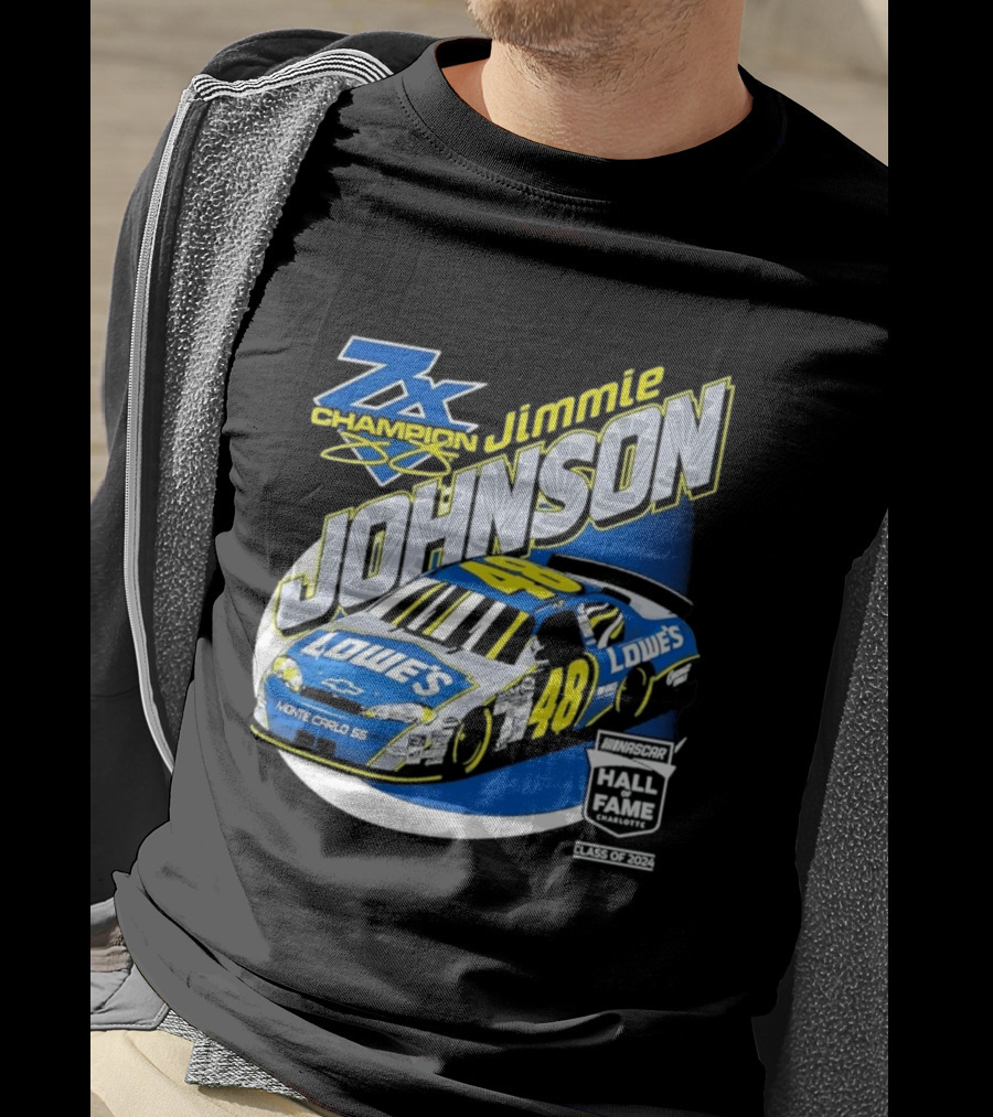 Jimmie Johnson 7X Champion Lowe's 48 NASCAR Hall Of Fame Class Of 2024 T-Shirt