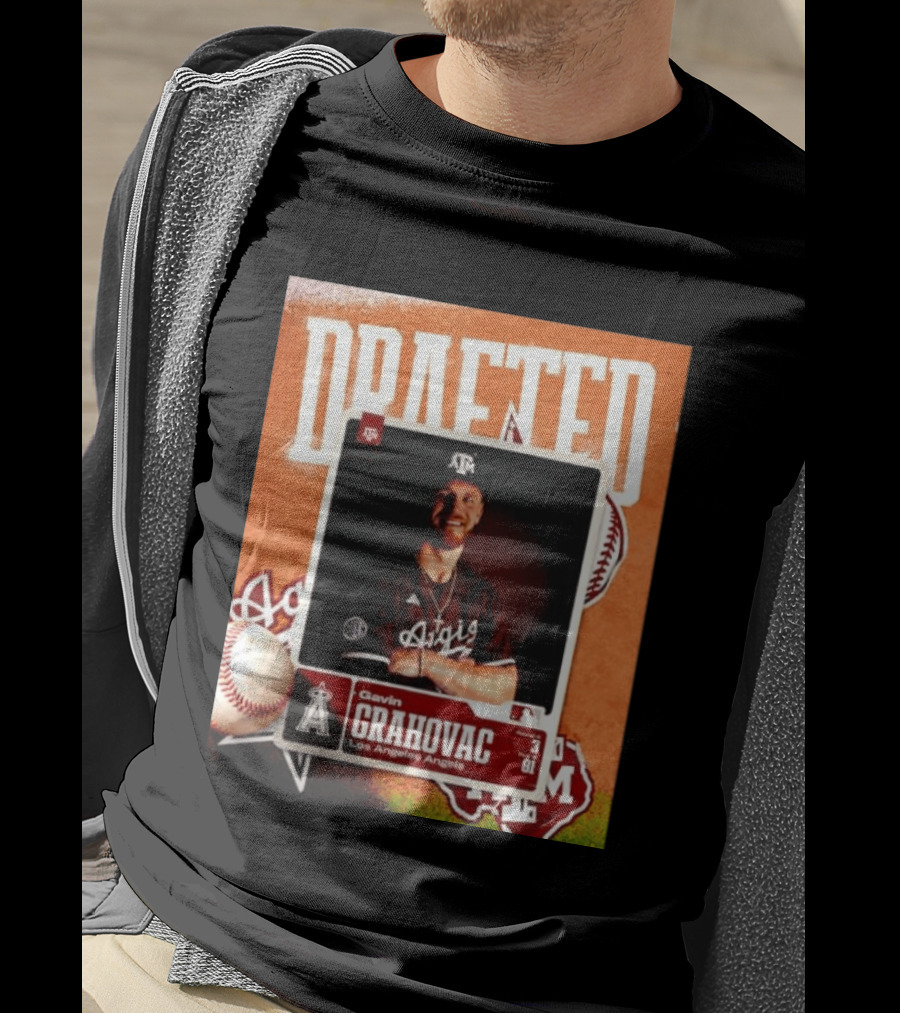 Los Angeles Angels Draft Gavin Grahovac Round 3 Pick 81 T-Shirt
