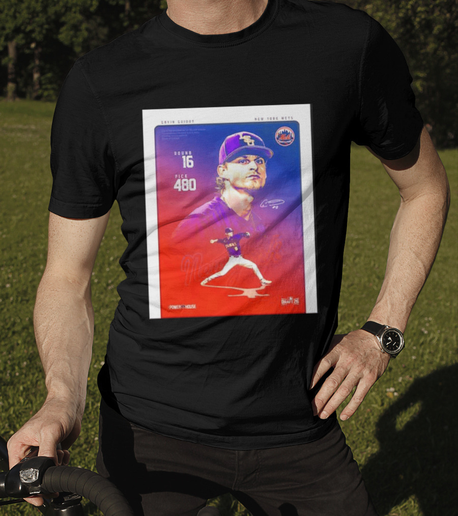 Gavin Guidry New York Mets Round 16 Pick 480 Draft 26 T-Shirt