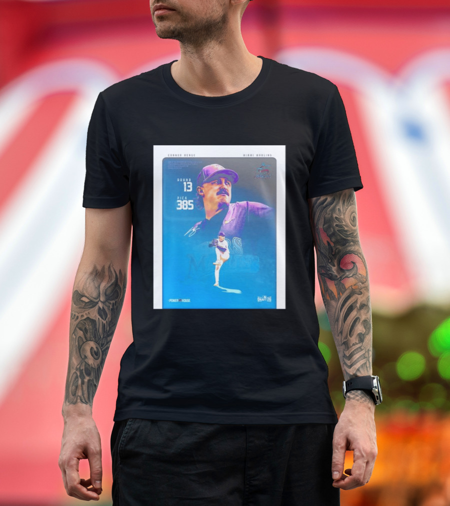 Connor Benge Miami Marlins Round 13 Pick 385 Draft 26 T-Shirt