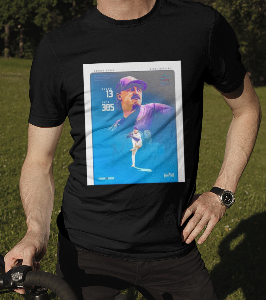 Connor Benge Miami Marlins Round 13 Pick 385 Draft 26 T-Shirt