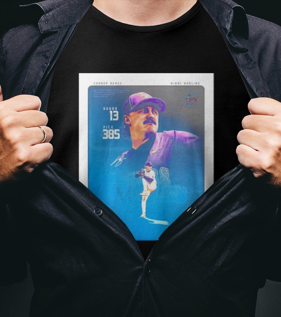 Connor Benge Miami Marlins Round 13 Pick 385 Draft 26 T-Shirt