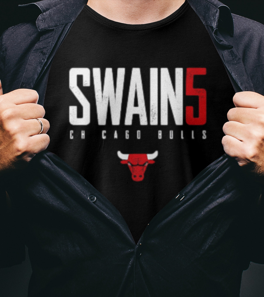 SWAIN 5 Chicago Bulls 23 Red Bulls T-Shirt