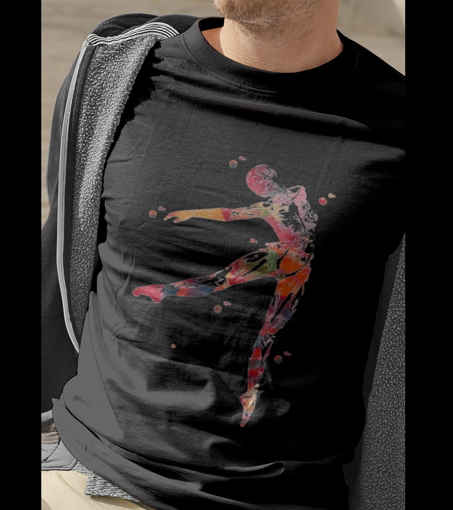 Dancer Anatomy Kinesiology Artistic Colorful Motion T-Shirt