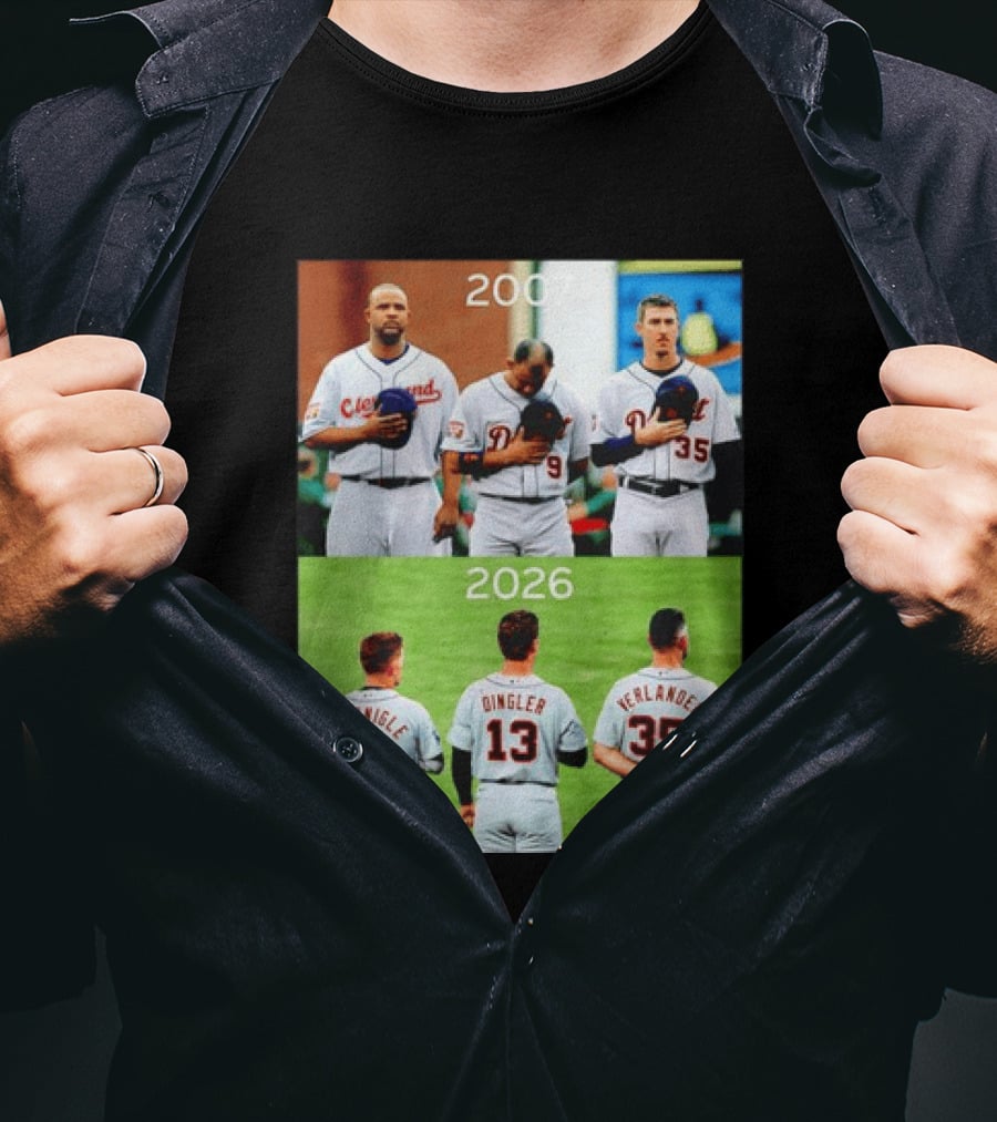 Detroit Tigers 2007 2026 McGonigle Dingler Verlander Comparison T-Shirt