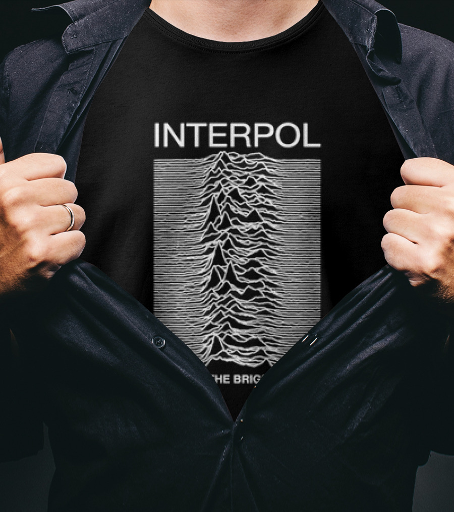 Interpol Turn On The Bright Lights Post Punk Unknown Pleasures Waveform T-Shirt