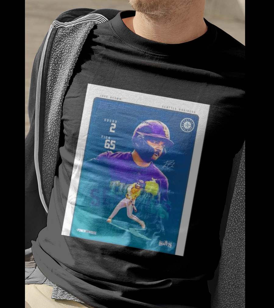 Jake Brown Seattle Mariners Round 2 Pick 65 Draft 26 Powerhouse T-Shirt