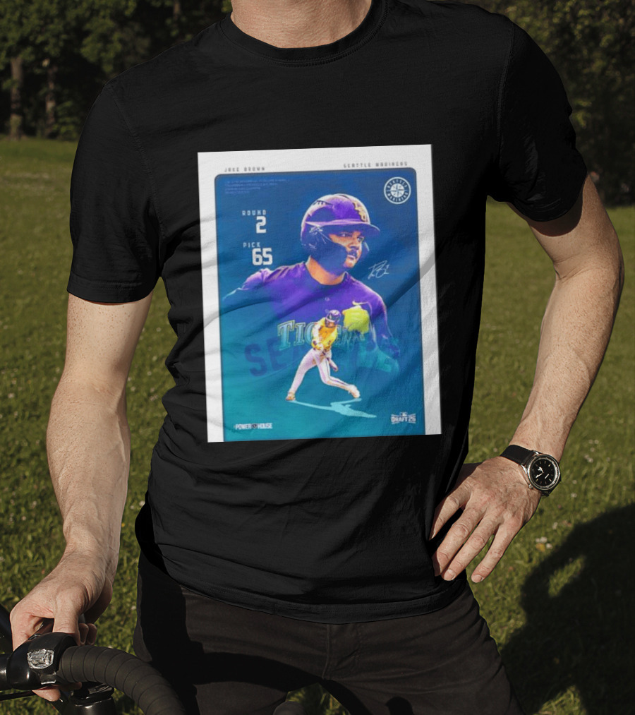 Jake Brown Seattle Mariners Round 2 Pick 65 Draft 26 Powerhouse T-Shirt