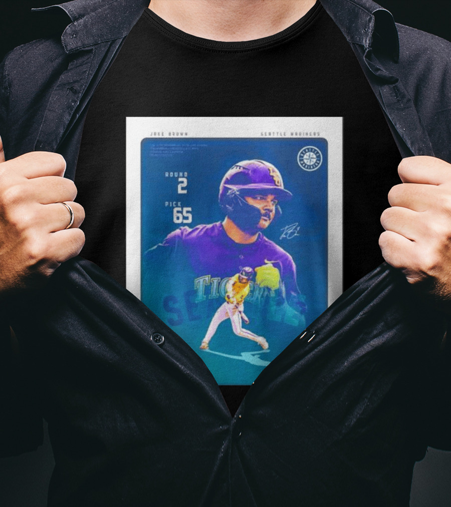 Jake Brown Seattle Mariners Round 2 Pick 65 Draft 26 Powerhouse T-Shirt