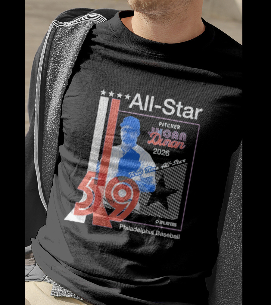 All Star Pitcher Jhoan Duran 2026 First Time Star 59 Philadelphia Baseball T-Shirt