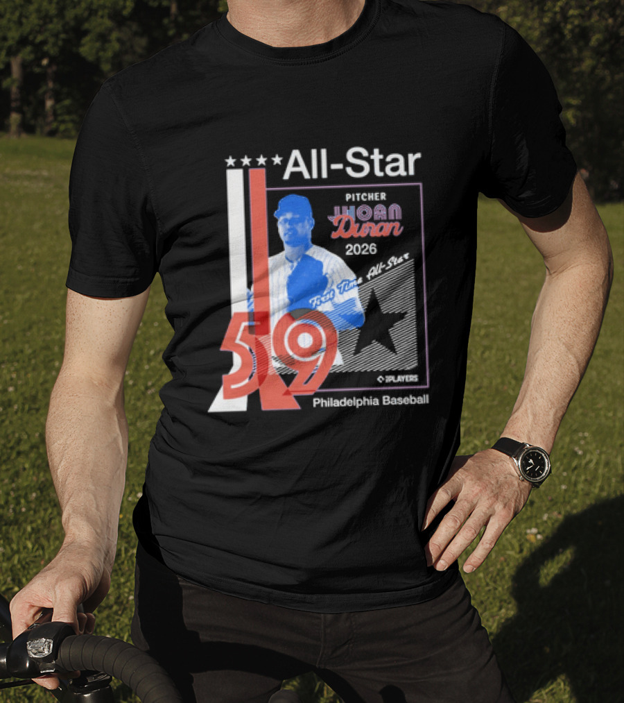 All Star Pitcher Jhoan Duran 2026 First Time Star 59 Philadelphia Baseball T-Shirt