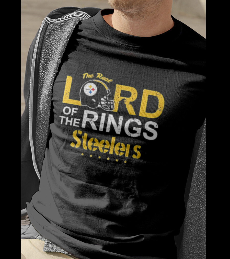 The Real Lord Of The Rings Steelers Pittsburgh Helmets And Stars T-Shirt