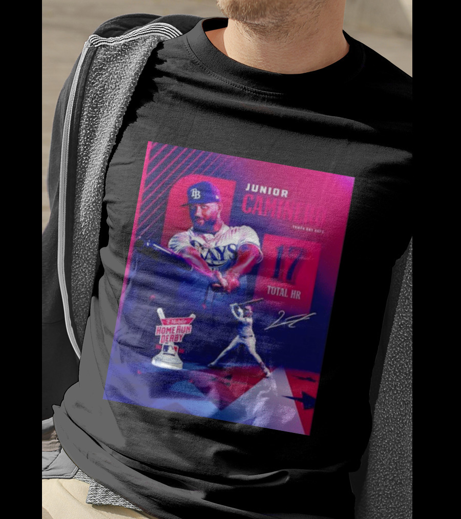 Junior Caminero Tampa Bay Rays 17 Total HR Mobile Home Run Derby 2026 T-Shirt