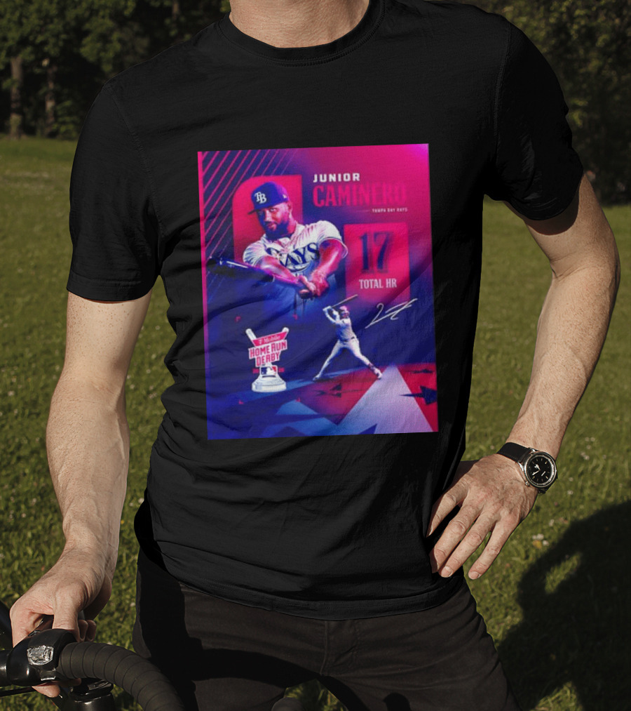 Junior Caminero Tampa Bay Rays 17 Total HR Mobile Home Run Derby 2026 T-Shirt