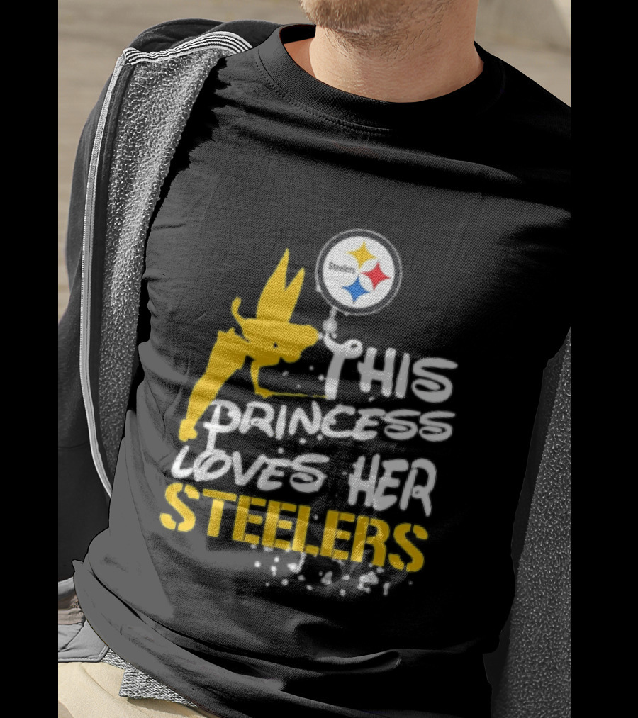 Tinkerbell This Princess Loves Her Steelers Pittsburgh Steelers T-Shirt