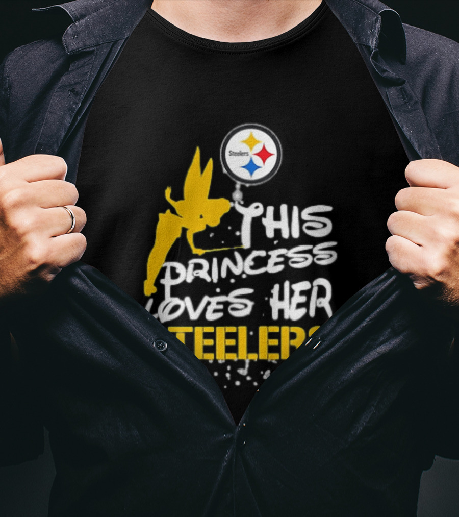 Tinkerbell This Princess Loves Her Steelers Pittsburgh Steelers T-Shirt