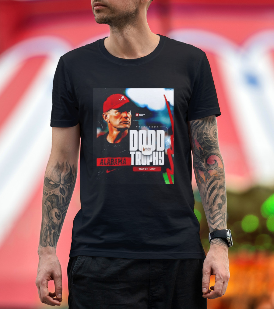 Alabama Crimson Tide Preseason Dodd Trophy List Kalen DeBoer Nike T-Shirt