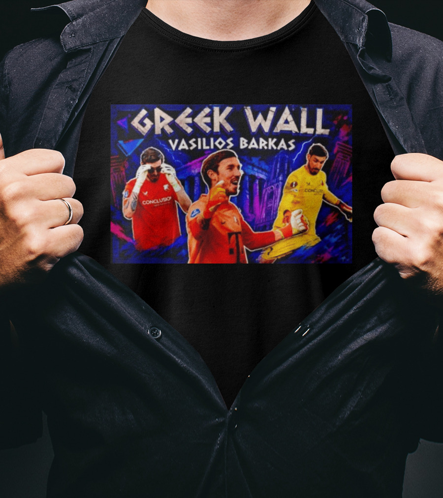 Greek Wall Vasilios Barkas Goalkeeper Collage T-Shirt