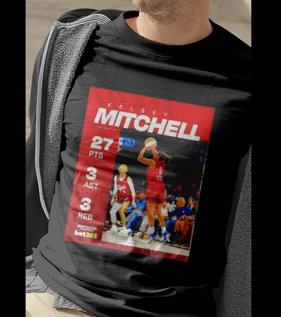 Kelsey Mitchell 27 Points Stat Leader 3 Assists 3 Rebounds At Las Vegas T-Shirt