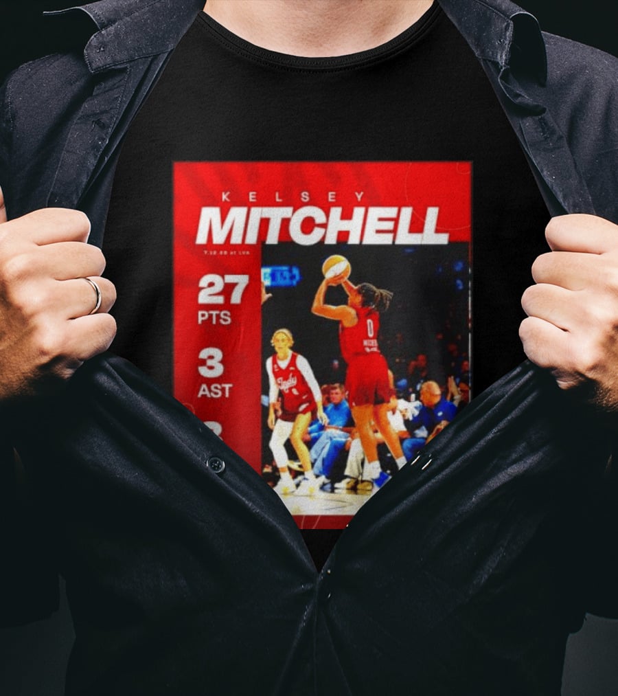 Kelsey Mitchell 27 Points Stat Leader 3 Assists 3 Rebounds At Las Vegas T-Shirt