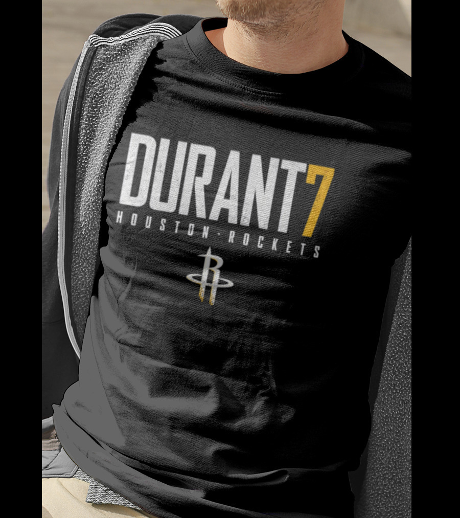 Kevin Durant 7 Houston Rockets Logo Official NBA T-Shirt