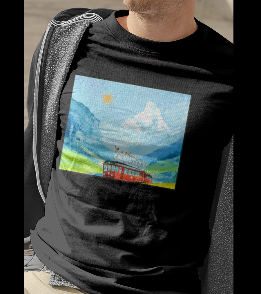 Lionel Messi Argentina Football Team Celebration On Swiss Alps Train T-Shirt