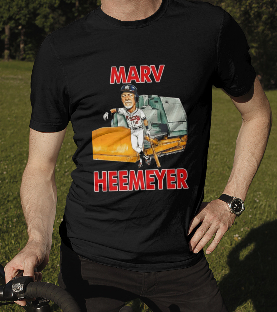 Marv Heemeyer Braves Player And Bulldozer Combo T-Shirt