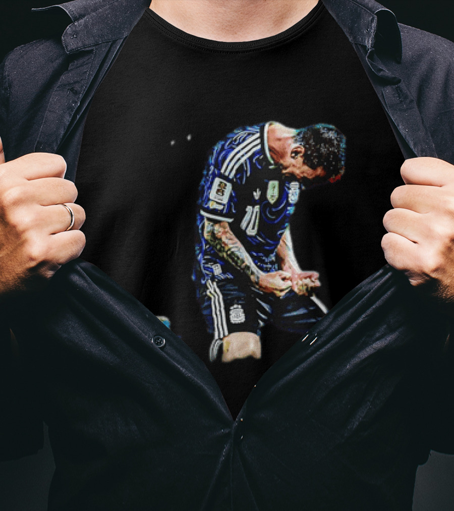 Messi Celebrates Argentina Victory With Passion And Emotion T-Shirt