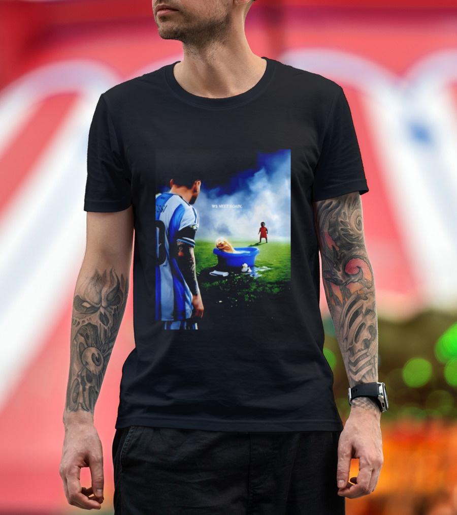 Messi X Lamine Yamal We Meet Again Argentina Spain Meme Football Scene T-Shirt