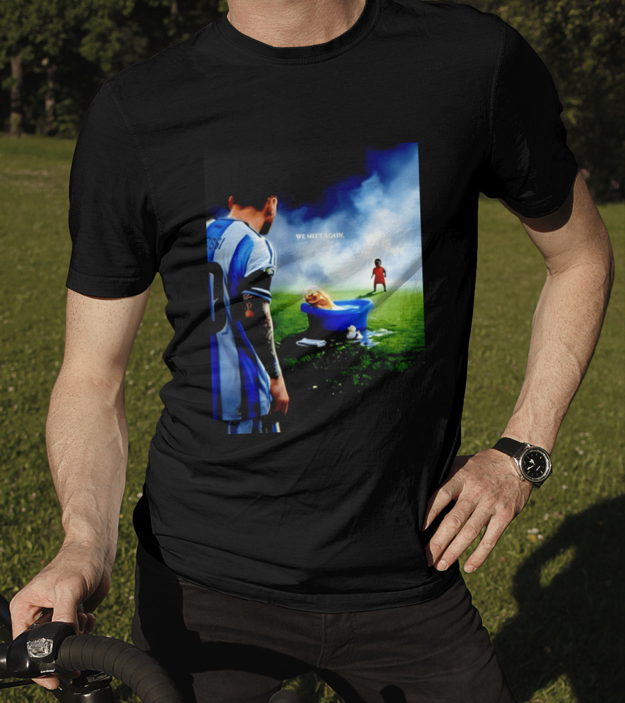 Messi X Lamine Yamal We Meet Again Argentina Spain Meme Football Scene T-Shirt