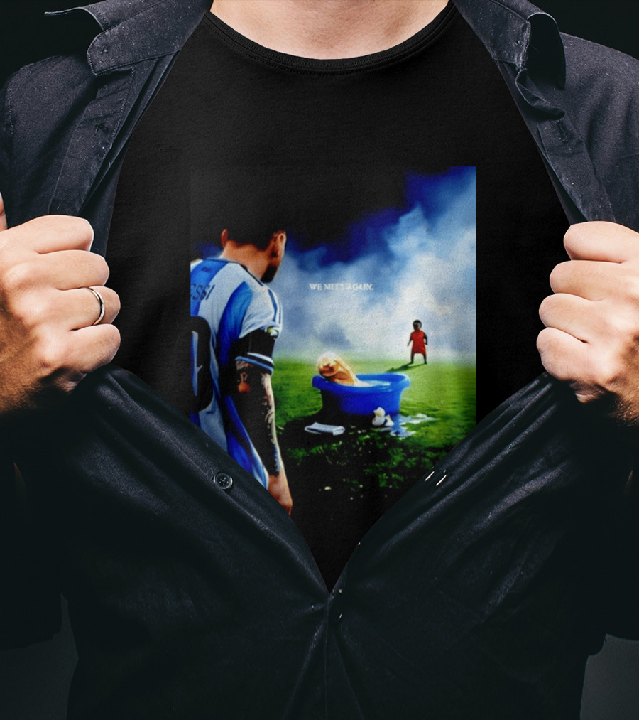 Messi X Lamine Yamal We Meet Again Argentina Spain Meme Football Scene T-Shirt