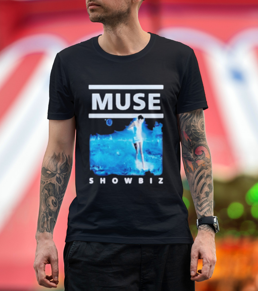 Muse Showbiz Album Cover Art Blue Aesthetic T-Shirt